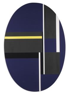 Ilya Bolotowsky - Ellipse With Blacks, Blue And Yellow