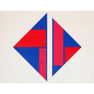 Ilya Bolotowsky - Red Blue Diamond