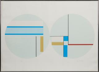 Ilya Bolotowsky - Two Blue Tondos