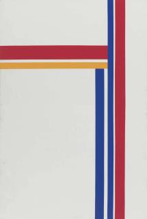 Ilya Bolotowsky - White Vertical with Blue, Red and Yellow
