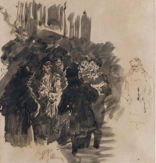 Il\'Ya Efimovich Repin - A Village Gathering