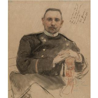 Ilya Efimovich Repin - Portrait Of The Collector Stepan Petrovich Kratchkovsky (1866-1913)