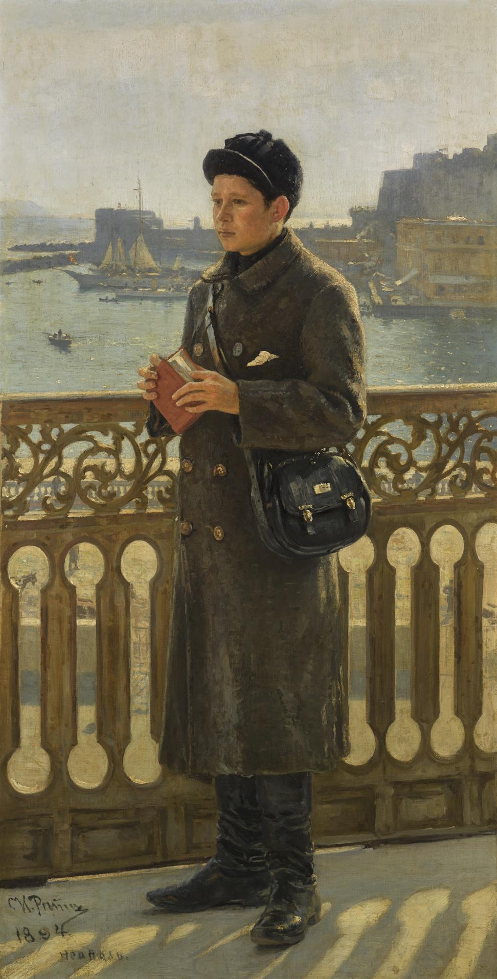 Ilya Efimovich Repin - Portrait Of Yuri Repin By The Bay Of Naples