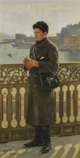Ilya Efimovich Repin - Portrait Of Yuri Repin By The Bay Of Naples