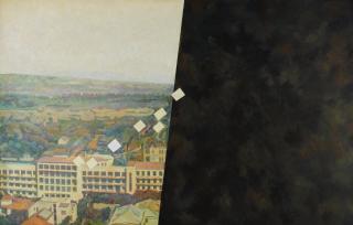 Ilya Kabakov - Landscape With Buildings 1973