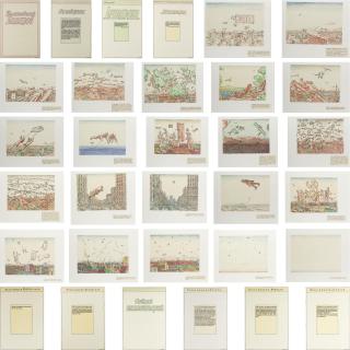 Ilya Kabakov - Ukrainian The Complete Album Flying Komarov Containing 32 Original Drawings, 1978