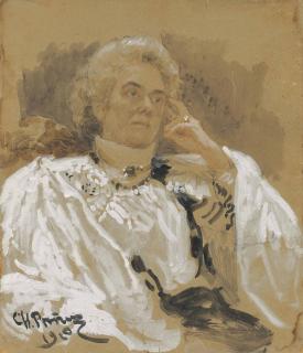 Ilya Repin - Portrait of Vera Berenshtam, née Pypina (1864-1930)