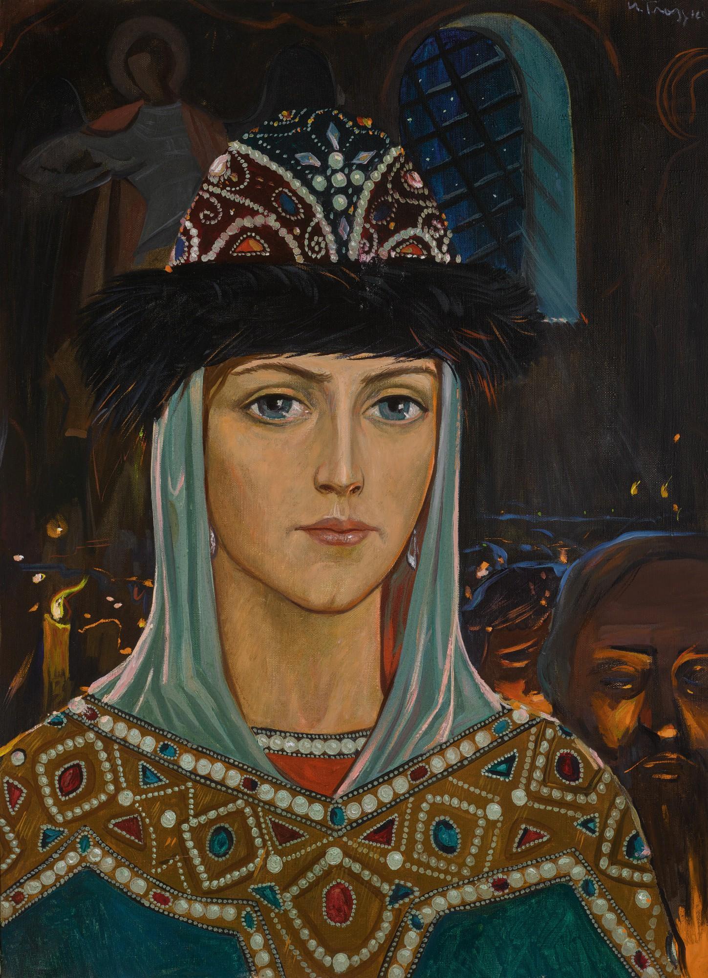 Ilya Sergeevich Glazunov - Eudoxia Of Moscow, From The Kulikovo Field Series
