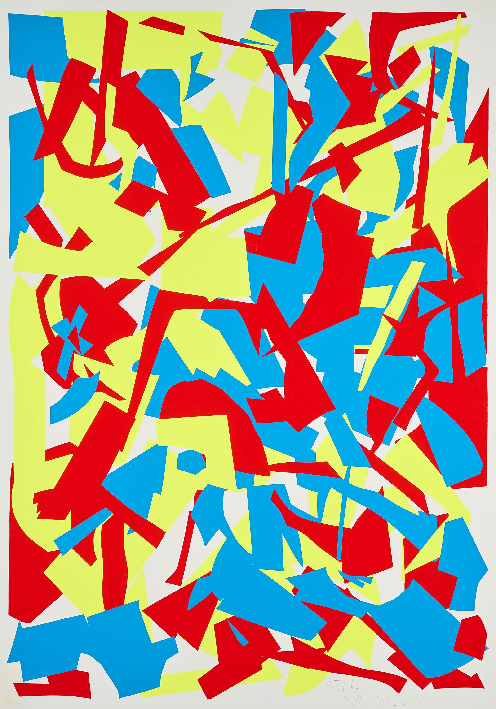 Imi Knoebel - Ohne Titel (Messerschnitt).