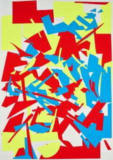 Imi Knoebel - Ohne Titel (Messerschnitt).