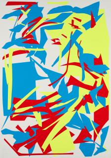 Imi Knoebel - Ohne Titel (Messerschnitt).