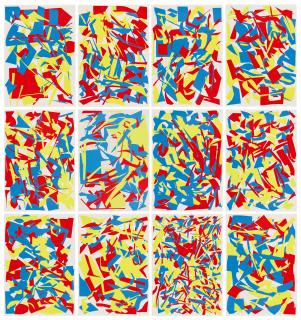 Imi Knoebel - Rot Gelb Blau (54 Messerschnitte).