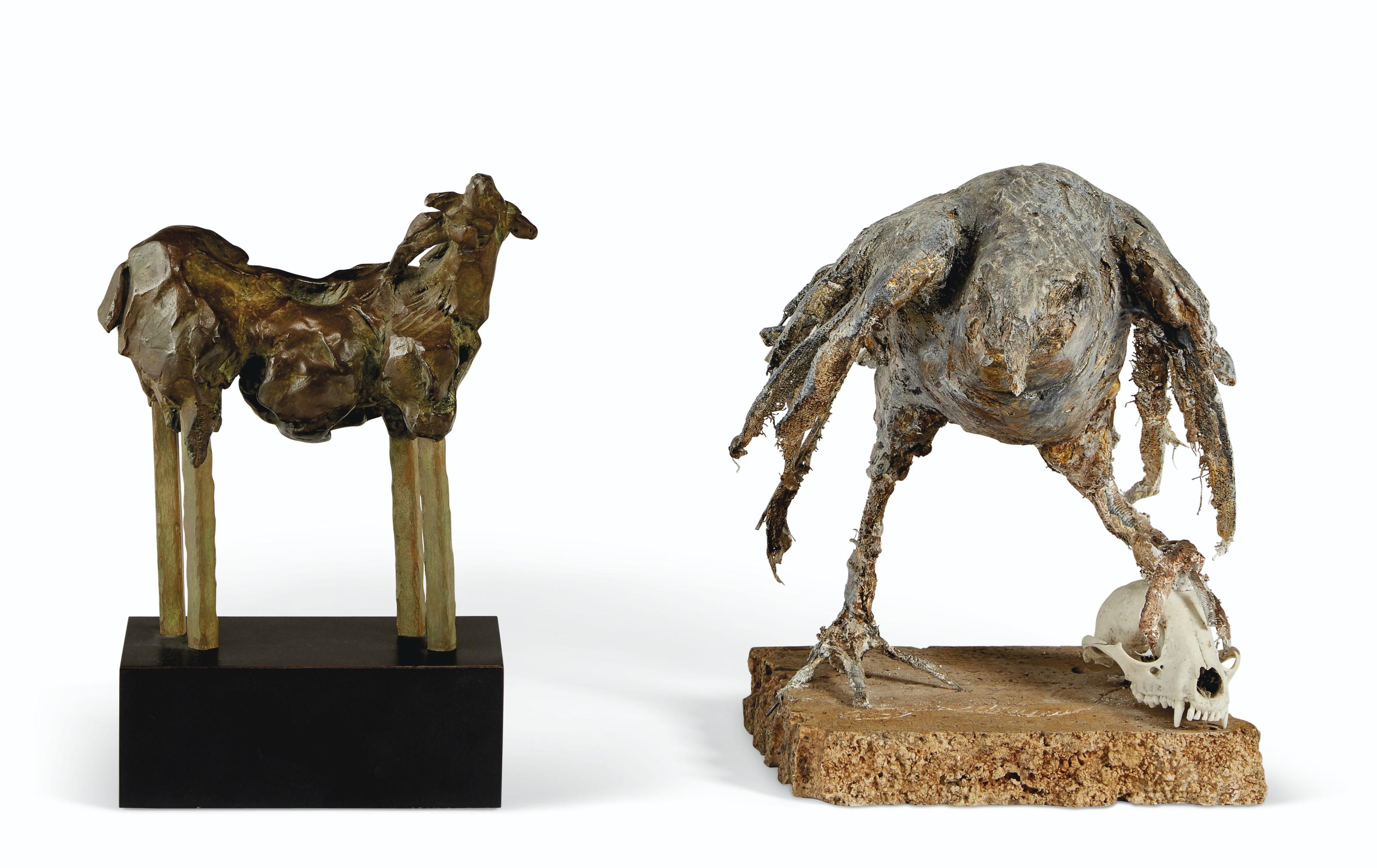 Immi C. Storrs - Small goat and bird