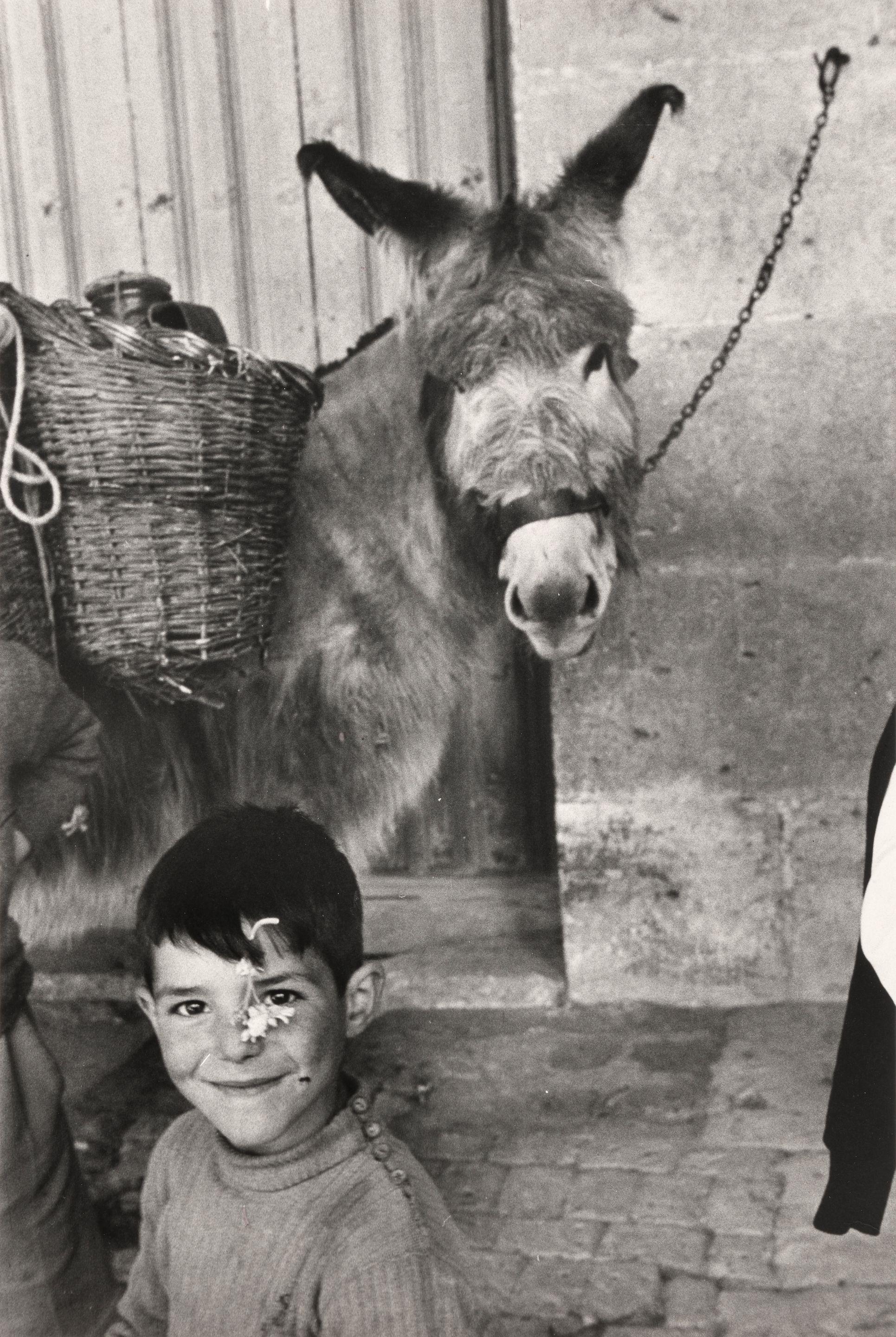 Inge Morath - Little Boy and His Donkey, 1955