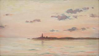 Ingeborg Westfelt-Eggertz - Sunset over Hållö and Hållö Lighthouse, Bohuslän.