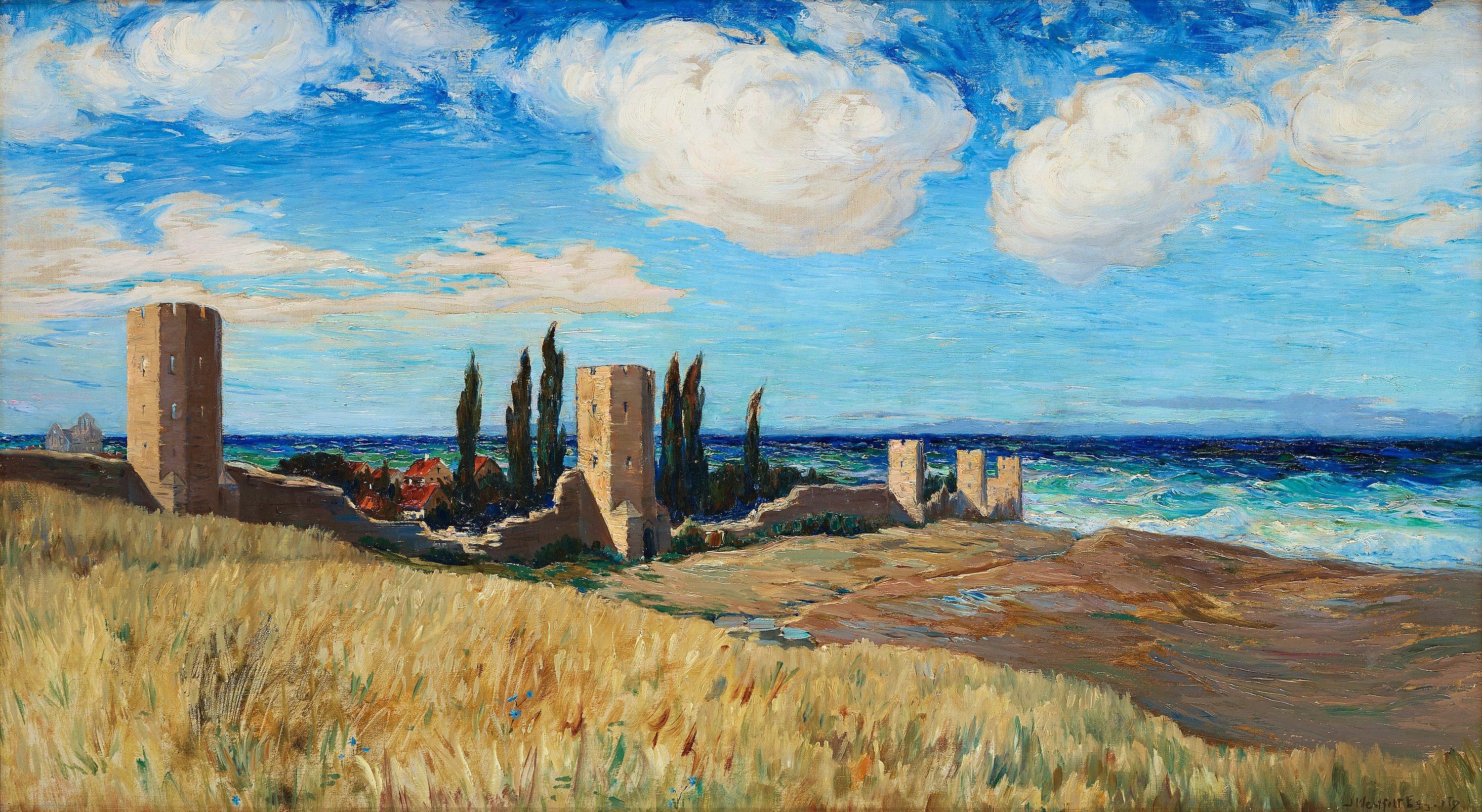 Ingeborg Westfelt-Eggertz - View over Visby City Wall from Nordergravar
