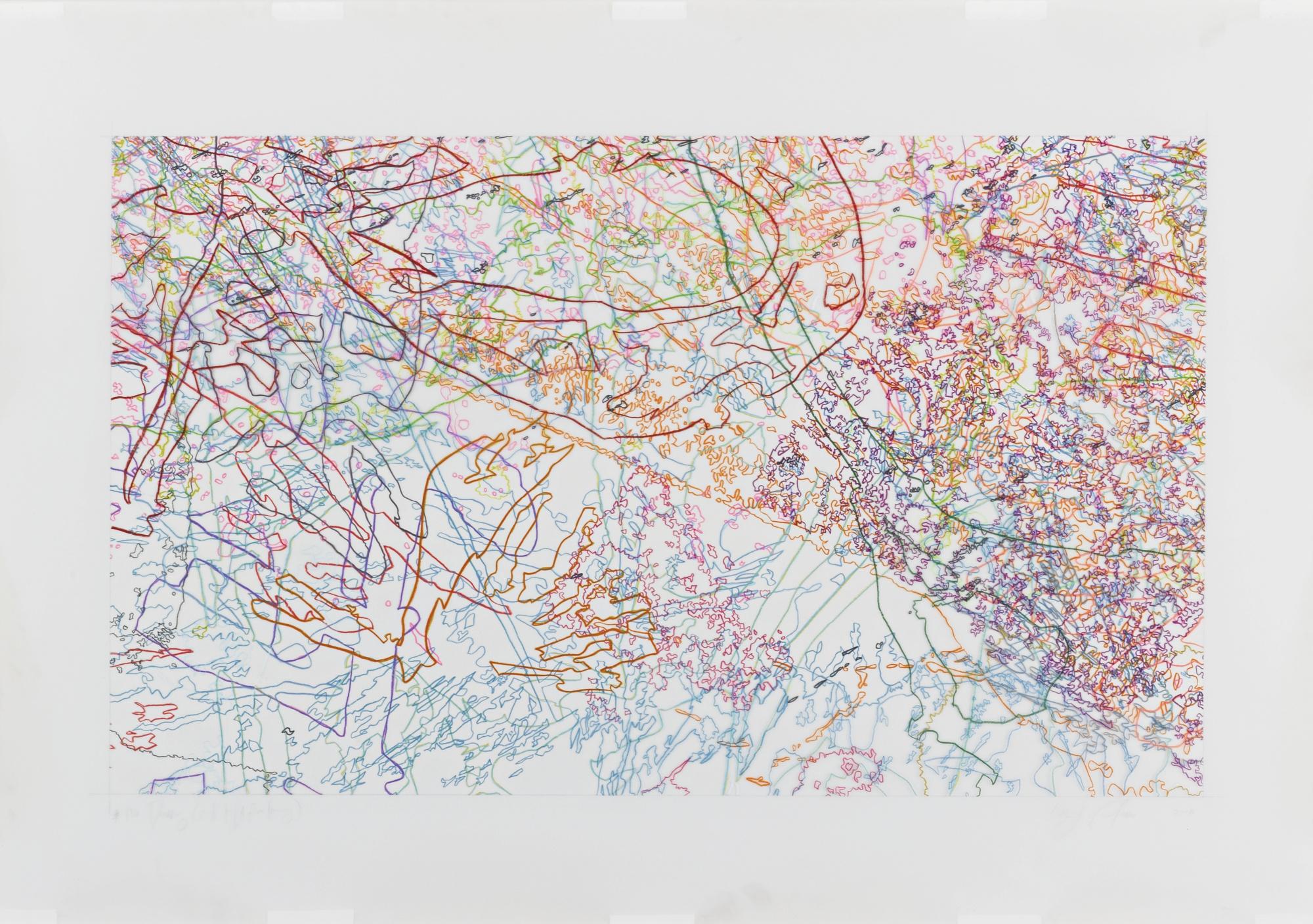 Ingrid Calame - #196 Drawing (Up To The La River Tracings) 