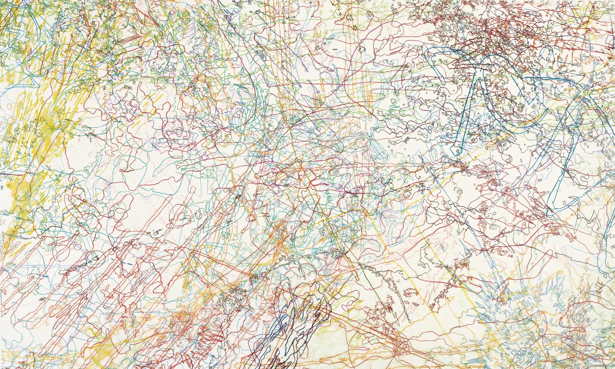 Ingrid Calame - #219 Drawing (Tracing Up To L.A. River)