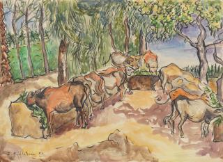 Inji Efflatoun - The Buffalo Shed