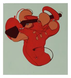 Inka Essenhigh - Untitled (Red & Aqua)