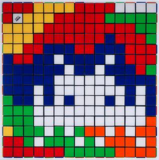 Invader - Camouflage, from Rubikcubism