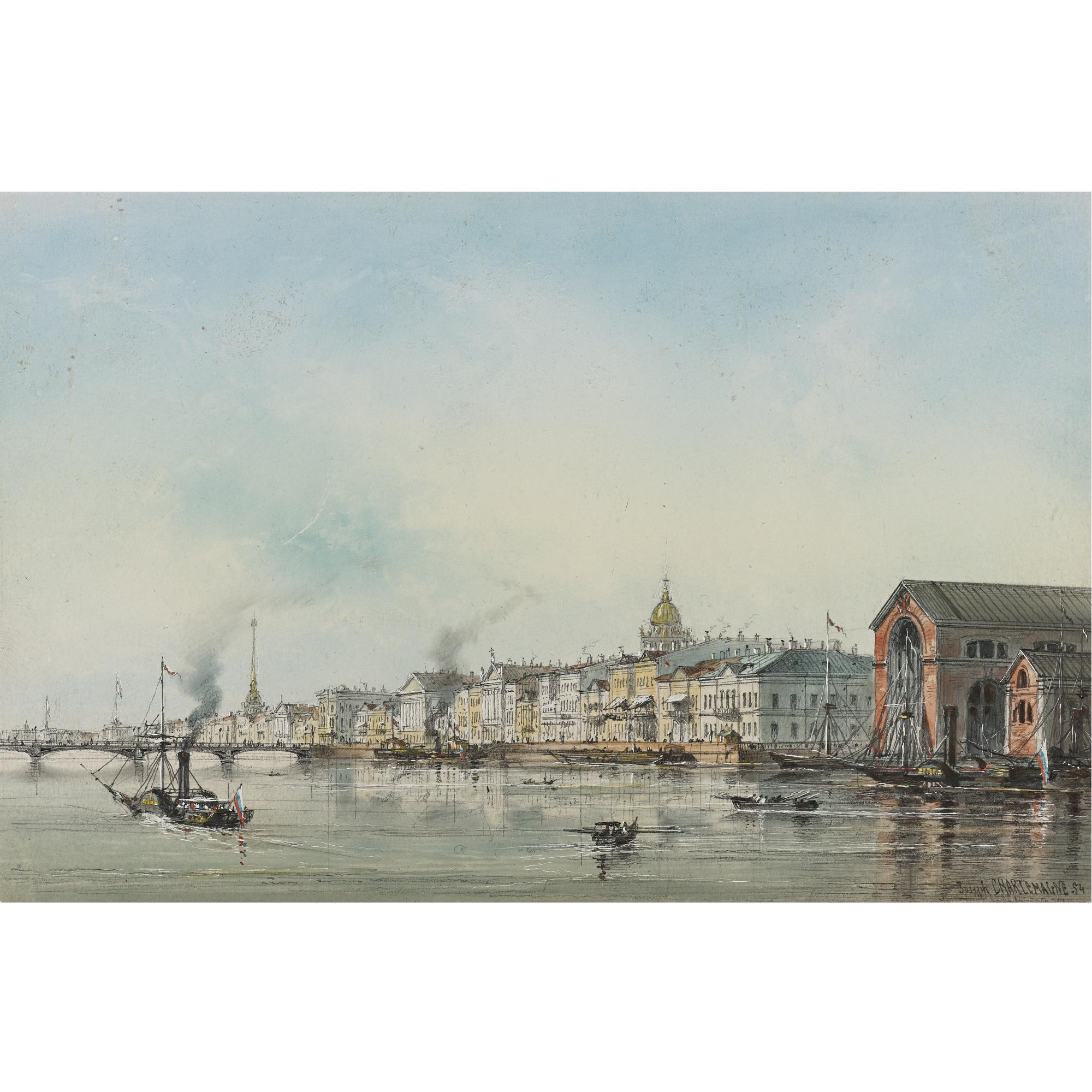 Iosef Iosefovich Charlemagne - Russian View Of St. Petersburg From The Neva, 1854