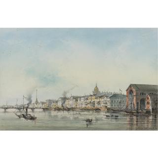 Iosef Iosefovich Charlemagne - Russian View Of St. Petersburg From The Neva, 1854
