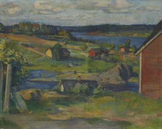 Iosif Braz - Houses by the river