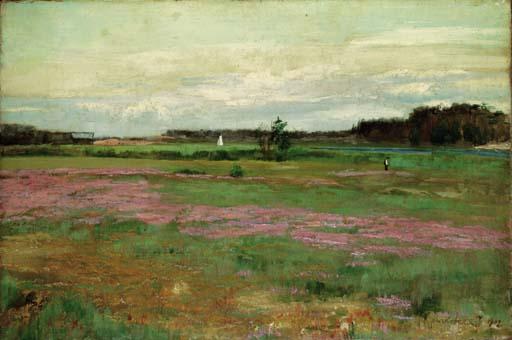 Iosif Evstaf\'evich Krachkovskii - Tranquil River across flowering Fields
