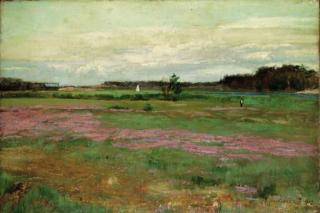 Iosif Evstaf\'evich Krachkovskii - Tranquil River across flowering Fields