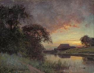 Iosif Evstafievich Krachkovsky - Dusk on the river