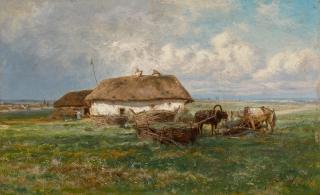Iosif Evstafievich Krachkovsky - Homestead With Horses