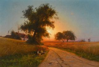 Iosif Evstafievich Krachkovsky - On a Late Summer\'s Evening, Ukraine