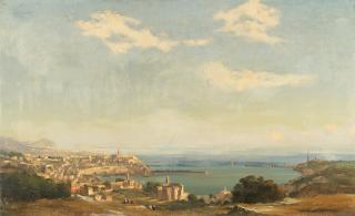 Ippolito Caffi - Blick auf Genua vom Granarolo