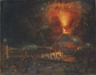 Ippolito Caffi - Fireworks over Castel Sant\'Angelo, Rome