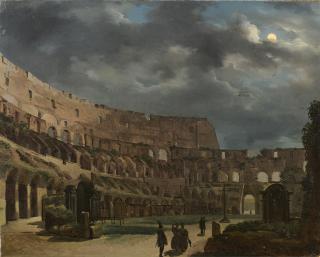 Ippolito Caffi - Full Moon at the Colosseum