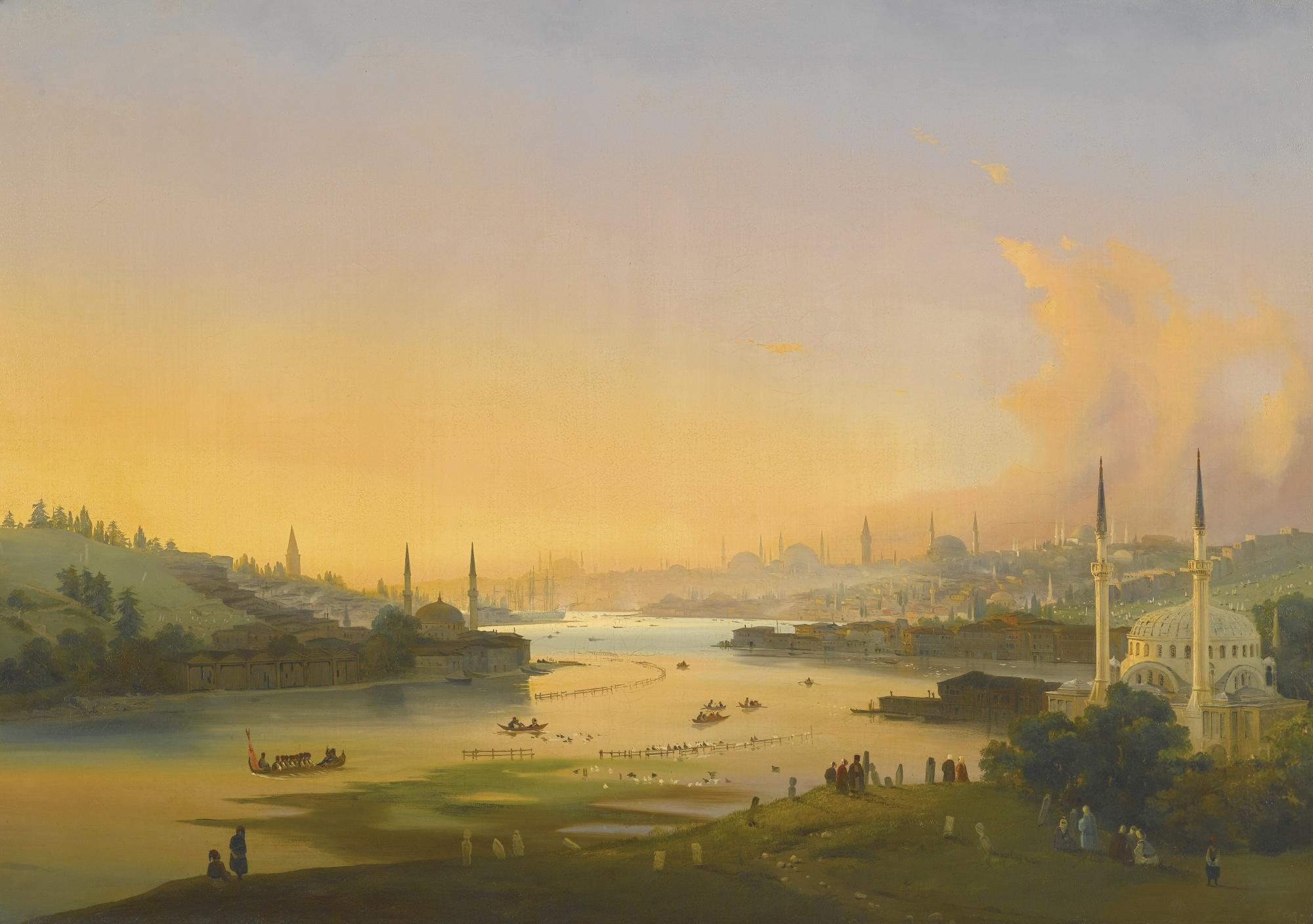 Ippolito Caffi - Italian sunrise Over The Golden Horn