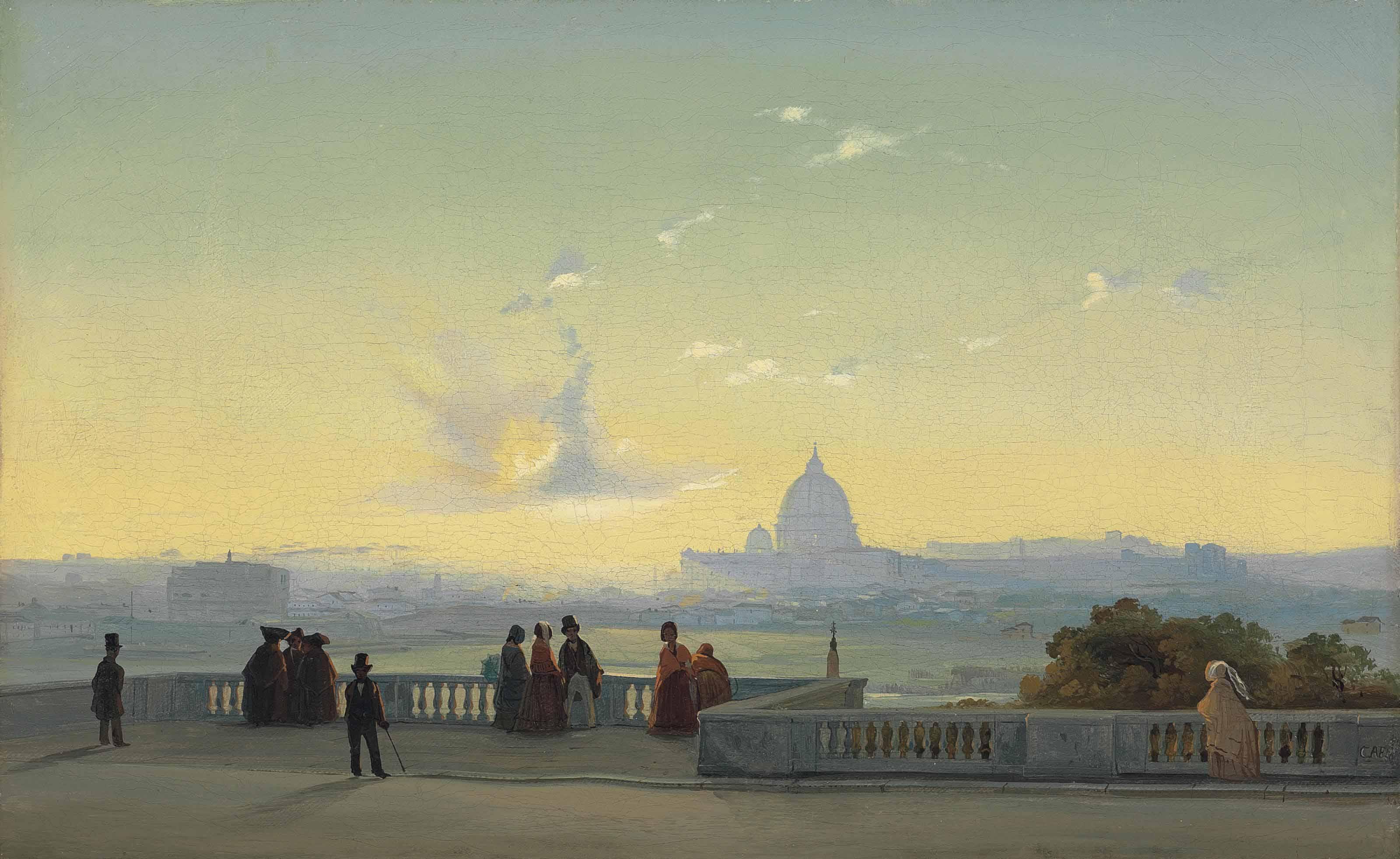 Ippolito Caffi - Rome From The Pincio