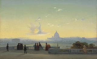 Ippolito Caffi - Rome From The Pincio