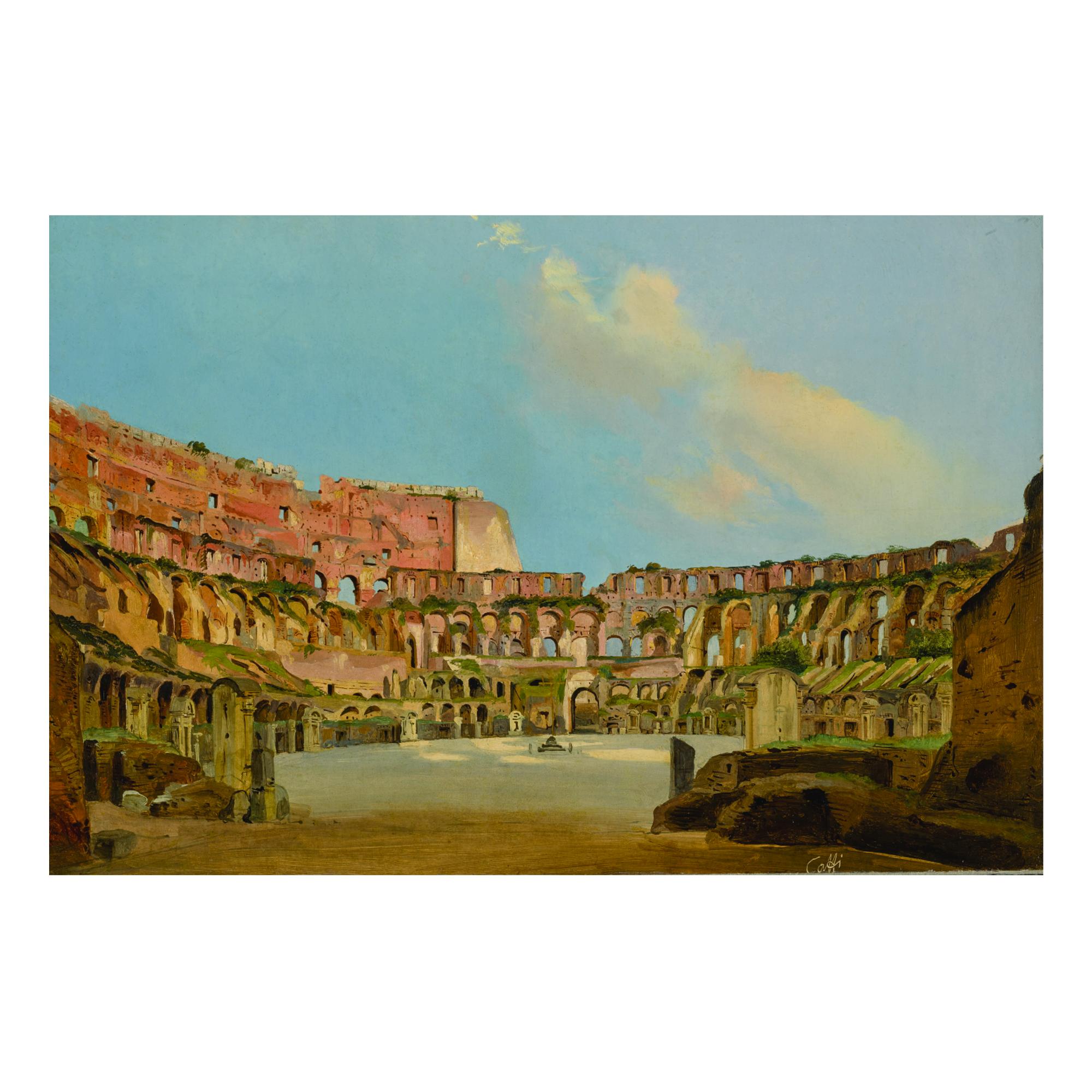 Ippolito Caffi - View Of The Coliseum From The Interior, Ground Level