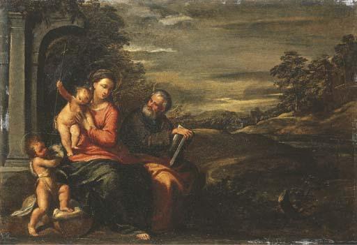 Ippolito Scarsella - The Holy Family with the Infant Saint John the Baptist