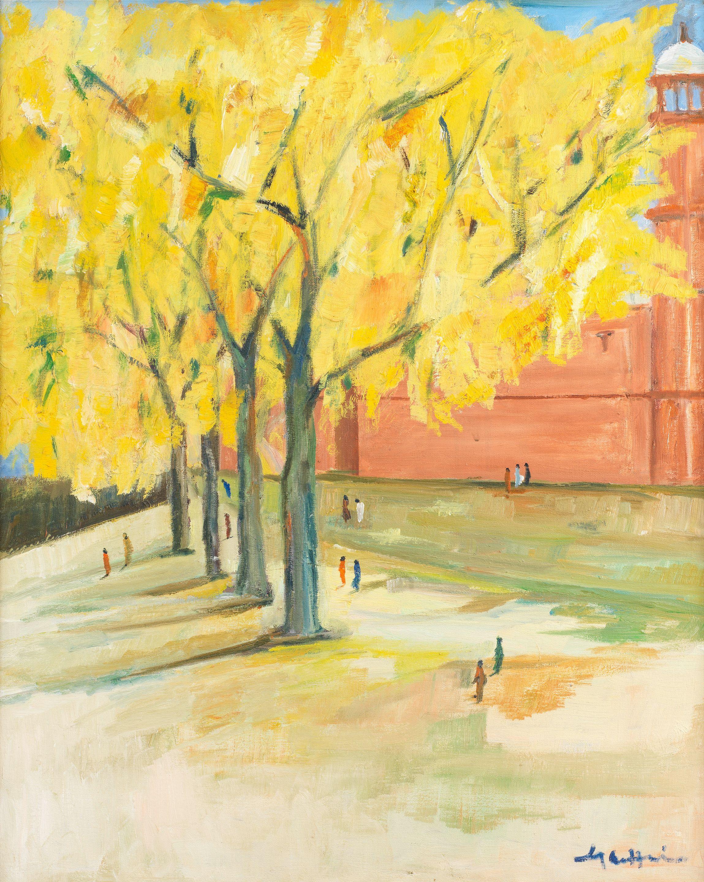 Iqbal Hussain - Untitled (Amaltaas in bloom)