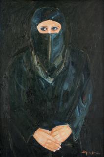 Iqbal Hussain - Untitled (Woman in a burqa)