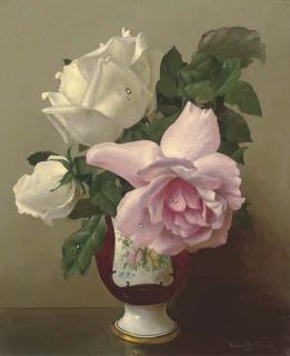 Irene Klestova - Roses in a ceramic vase