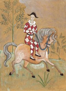 Irène Lagut - Arlequin à cheval