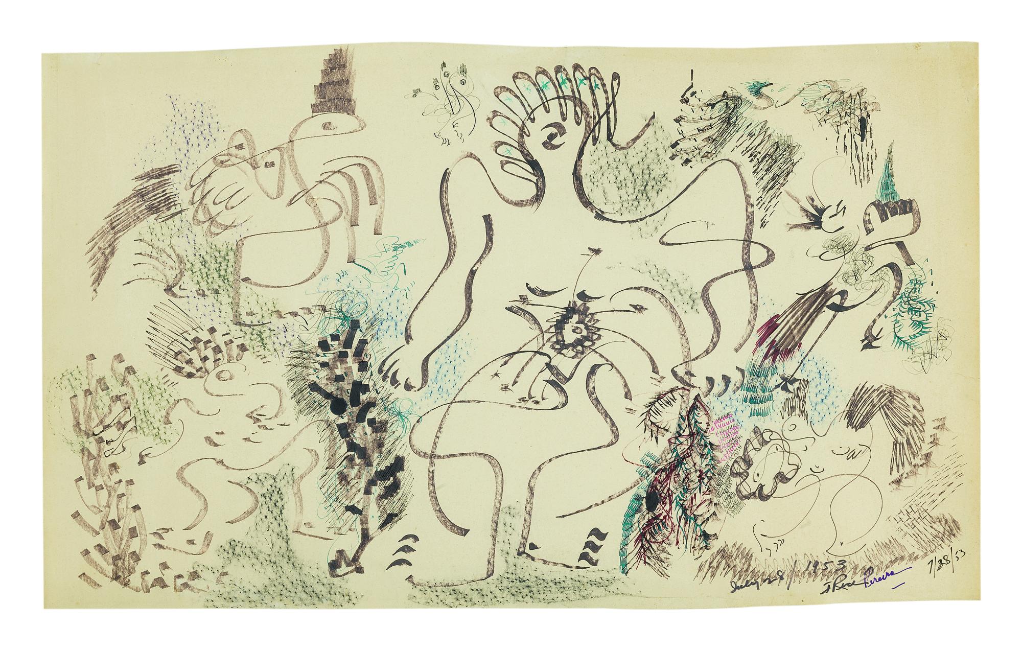 Irene Rice Pereira - Untitled (Wind & Seed Series)