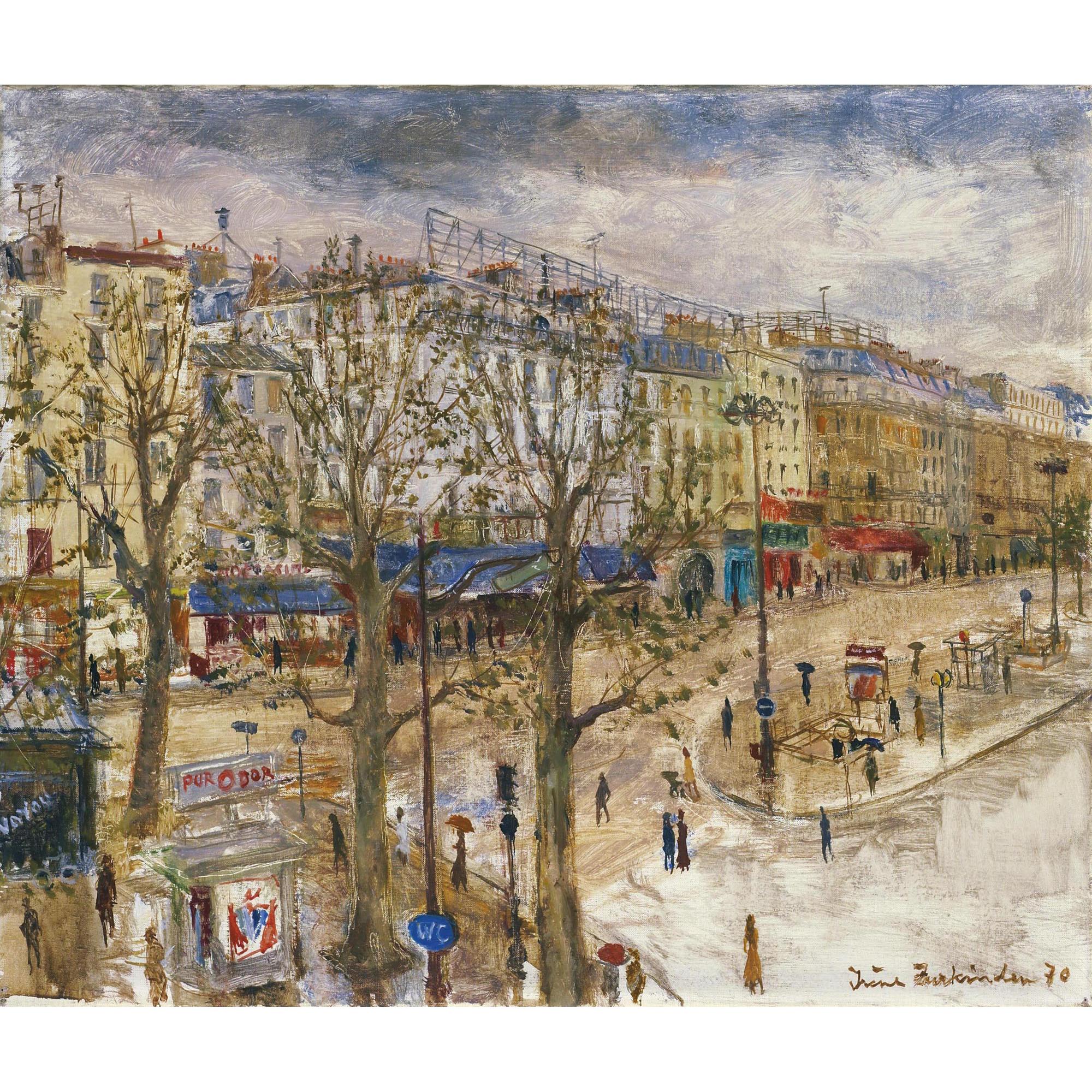 Irène Zurkinden - Place Pigalle Sous La Pluie, 1970 Place Pigalle In Rainy Weather, 1970
