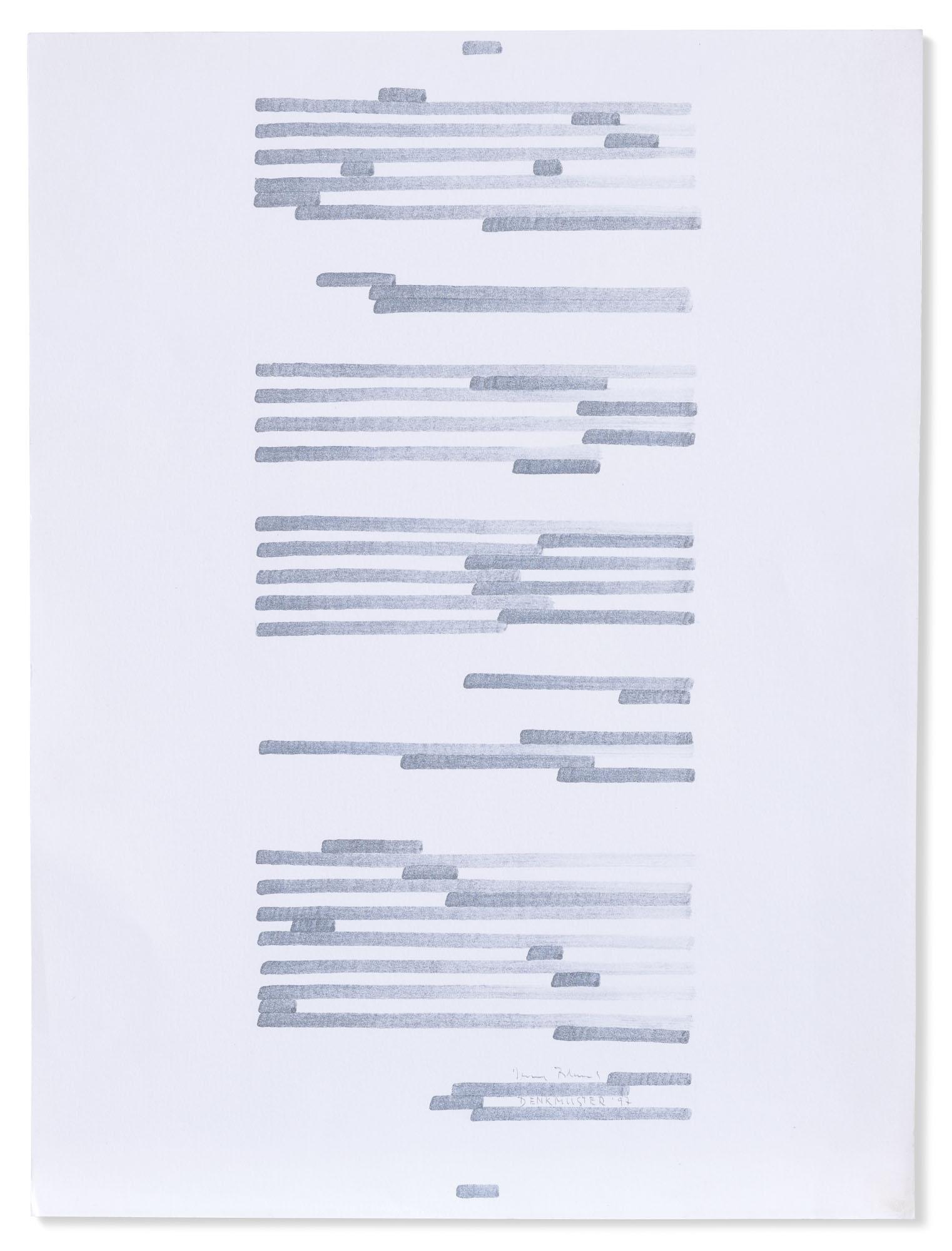 Irma Blank - Denkmuster ‘97