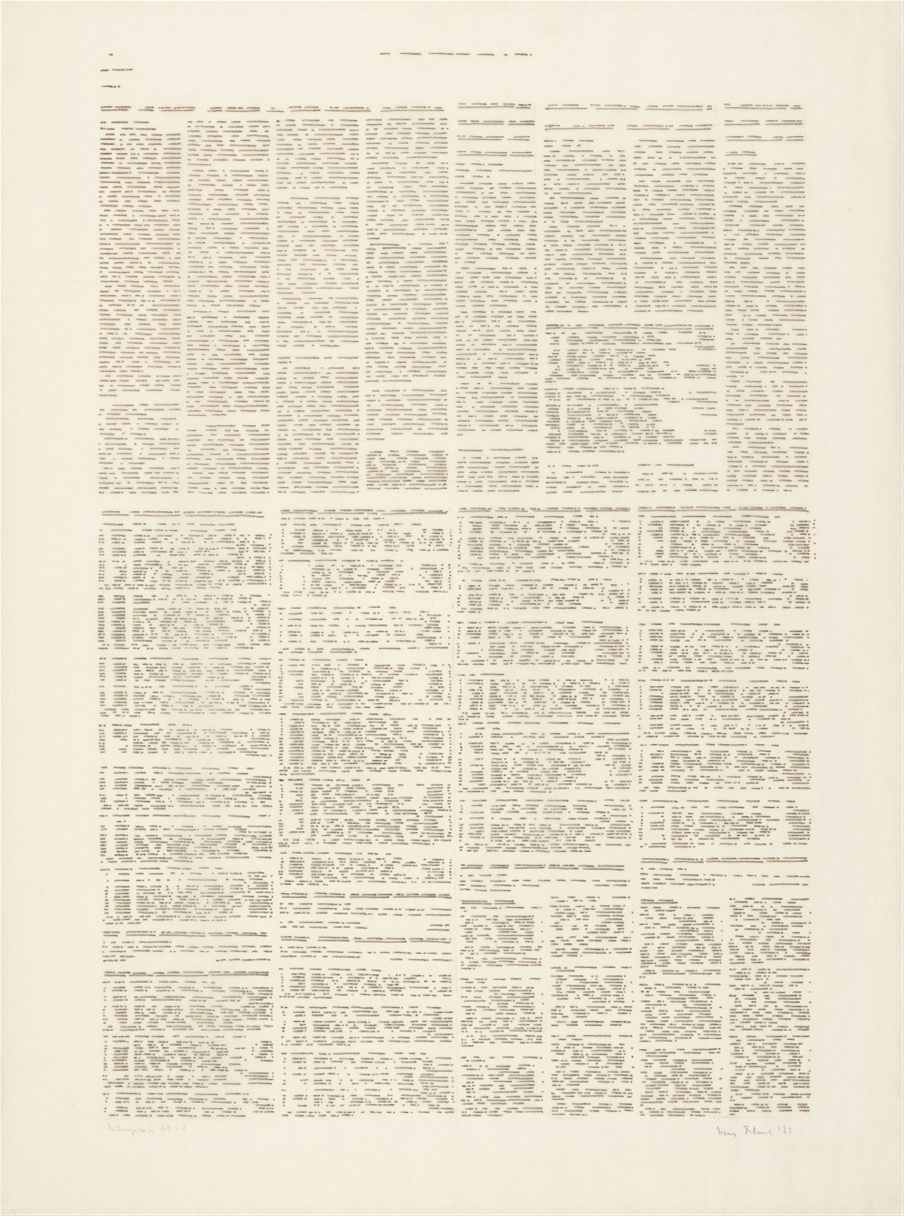 Irma Blank - Zeitungsseite AB-2