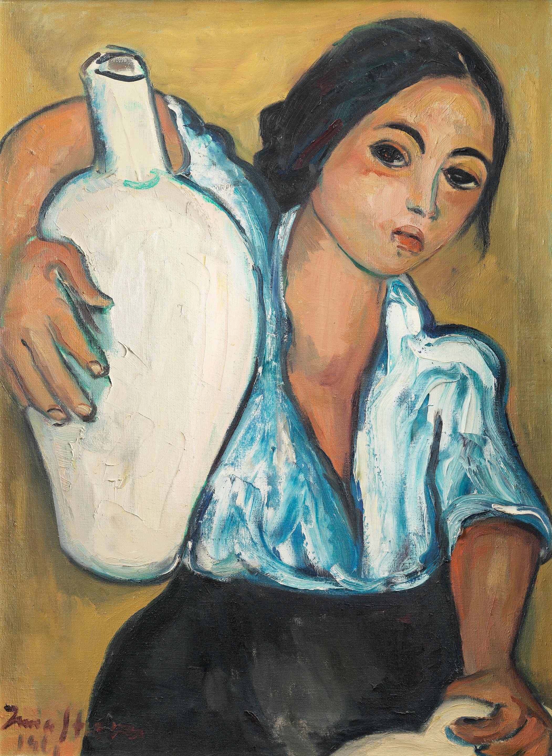 Irma Stern - Girl With Jug (Framed)